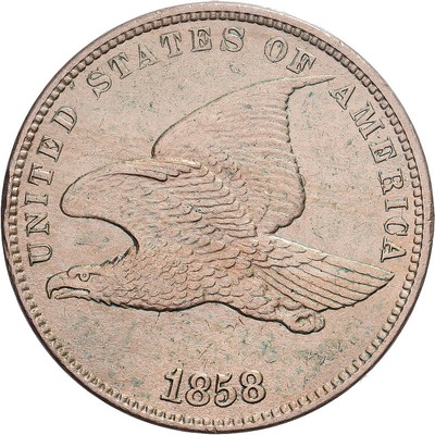 [#138594] USA, 1 Cent, Flying Eagle, 1858, Philadelphia, Kupfer-Nickel