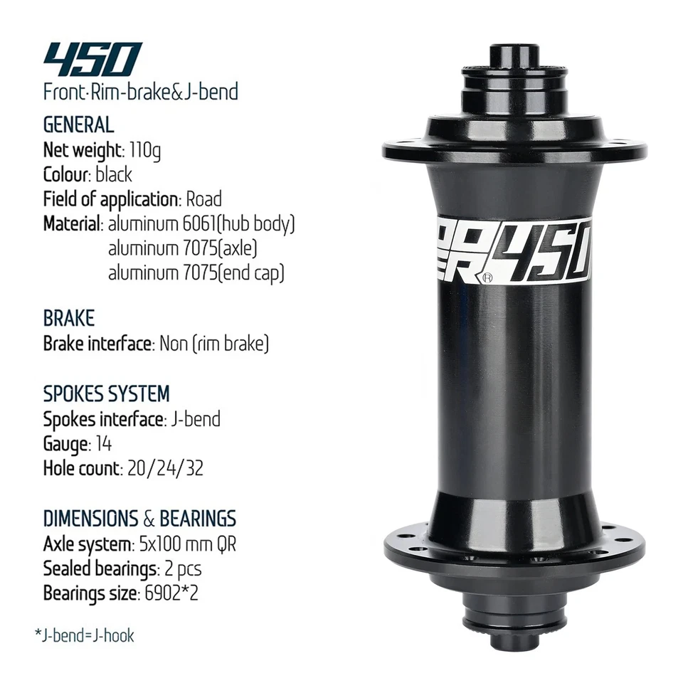 Bujes de bicicleta de carretera freno en V buje de bicicleta delantero trasero 20 24 orificios HGR XDR MSR buje libre Foto 4 de 4