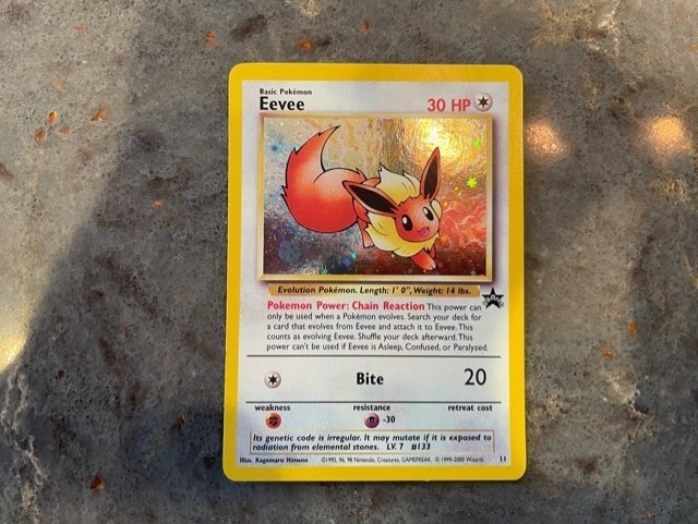 Eevee #11 Black Star Promo Pokemon Card Wotc Never played Foil Holo