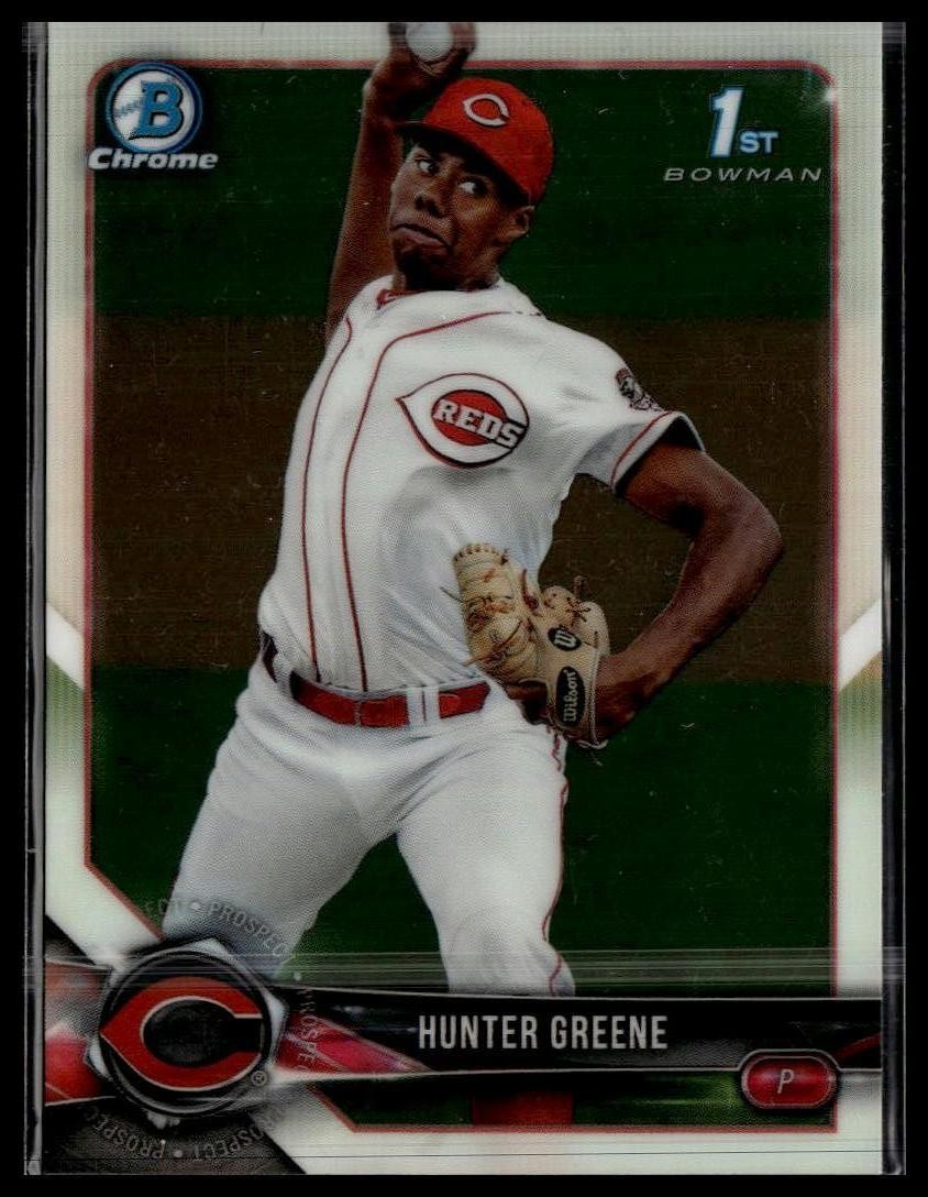 2018 Bowman #BCP48 Hunter Greene Chrome Prospects 1st Bowman