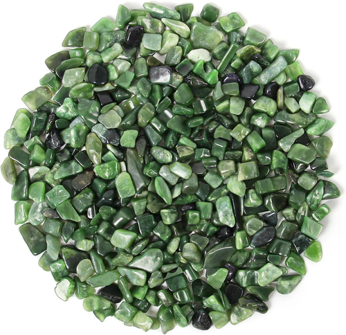 500 g Grüner Jaspis Chips, Trommelsteine Mini Edelsteine Granulat, Naturstein Kr 500 g Grüner Jaspis Chips, Trommelsteine Mini Edelsteine Granulat, Naturstein Kr