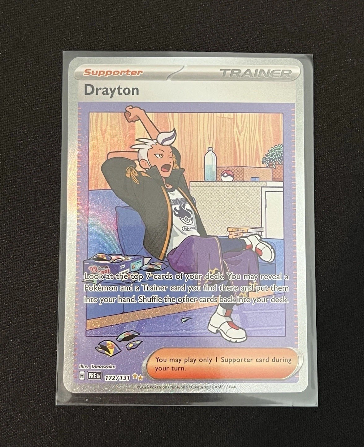 Pokemon Prismatic Evolutions Drayton Special Illustration Rare Card 172/131 SIR
