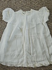 Vintage Hand Embroidered Baby Dress Made in Manila 100 Cotton 60's 70's