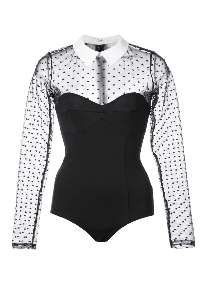 Body Fleur Du MalDotted Tul cuello, precio original $350. Nunca usado. Foto 2 de 3