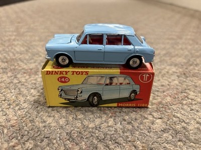 + Vintage Dinky Toys # 140 Blue Morris 1100 Car w/ Box