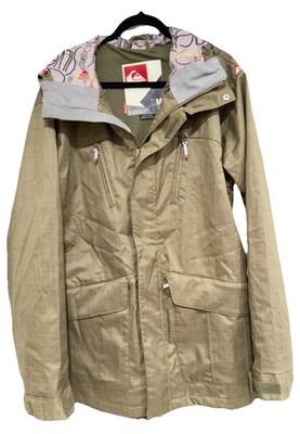 Quiksilver 5000 Snowboard Ski Jacket Men s Size M Army Green Hooded