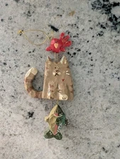 Kurt S. Alder Vintage Cat, Bird & Fish Ornament