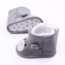 Cozy Knitted Bear Baby Shoes