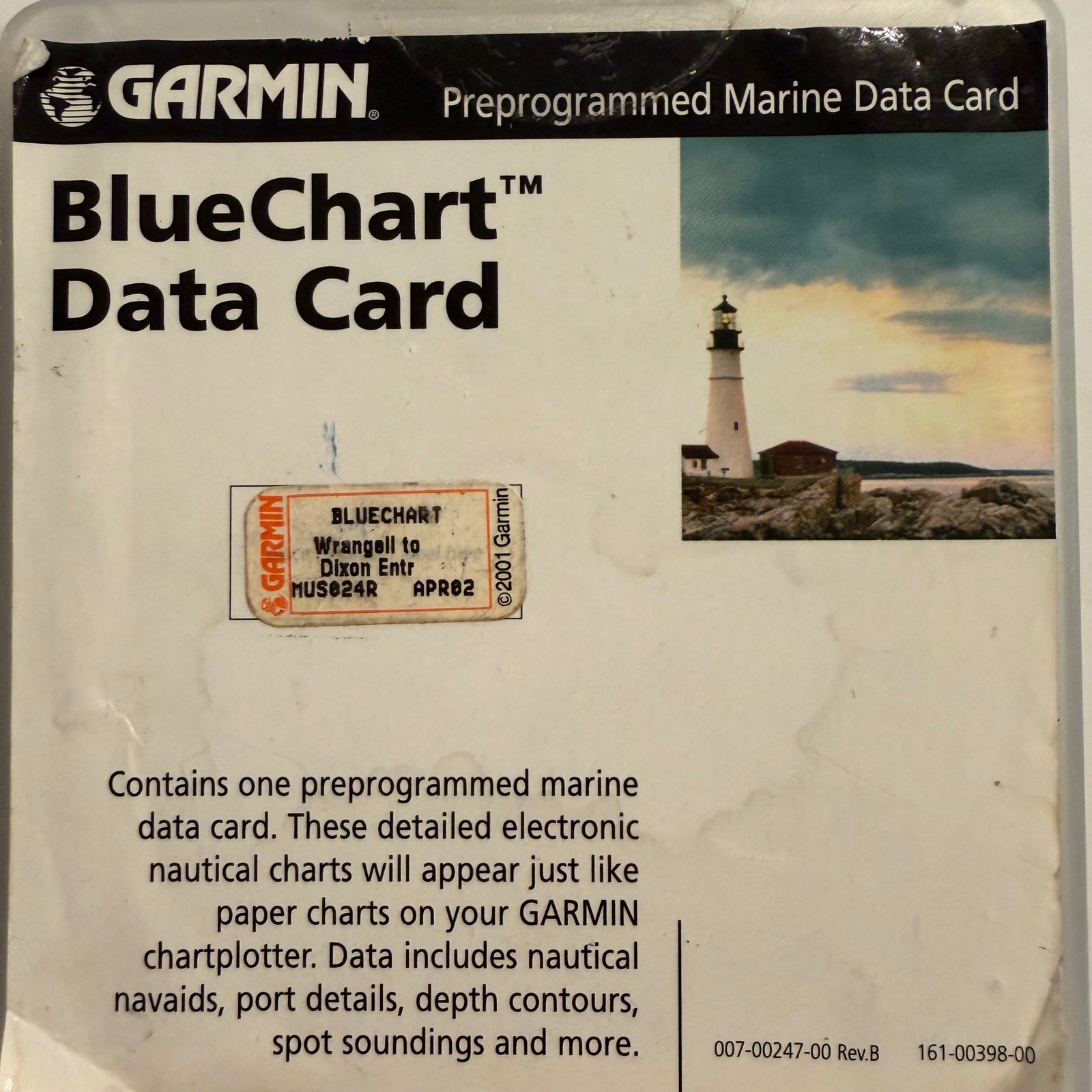 Garmin BlueChart Marine Data Card Wrangell to Dixon Entrance