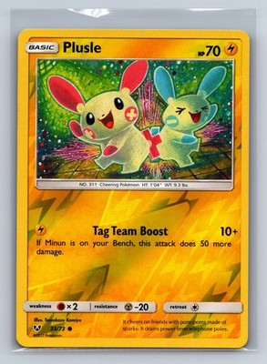 Plusle 33/73 Common Shining Legends Pokemon Reverse Holo NM/M 813c-21