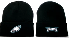 2 FOR 10.95! Philadelphia Eagles flat logos on 2  beanie  cap hat. See details