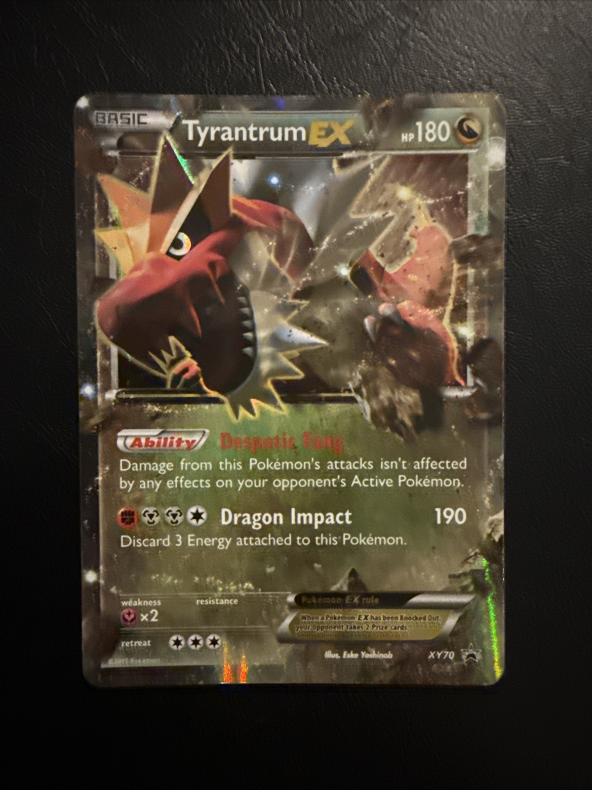 Pokémon TCG Tyrantrum EX Black Star Promos Holo Card XY70