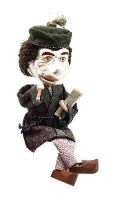 Vintage Germany D. Blumchen & Co Christmas Glass Marionette Clip-On Ornament