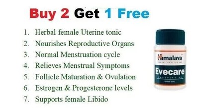 EVECARE by Himalaya 1 BOX 30 CAPSULES Buy 2 Get 1 Free