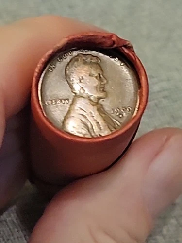 Terrific Xf+ Woody 1909S &Au/Bu 1909P Ends Of Lincoln Wheat Cent Roll