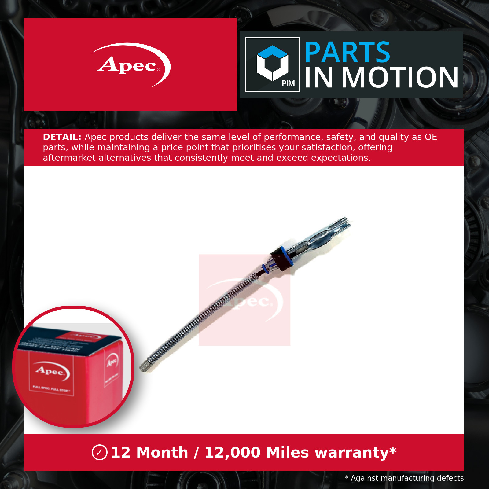 Handbrake Cable Rear Left or Right CAB1834 Apec Hand Brake Parking 1833594 New