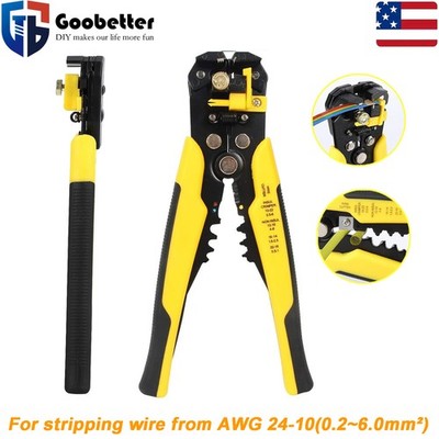 Self Adjusting Wire Stripper 10-24 AWG Wire Cutter Cable Cutting Crimping Tools