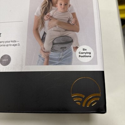 tush baby Grey Strapless Baby Hipseat - Supportive Infant carrier- NWT Tushbaby Grey Hip Seat Baby Carrier + Reviews | Crate & Kids main image 2