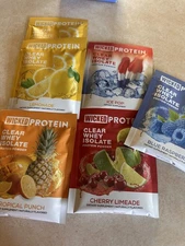 Wicked Clear  Protein powder Whey Isolate Protein 6 packs, 5 flavors Lemonade 