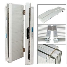 1x 6FT 72" long Multi-fold Wheelchair Folding Ramp Portable 600lbs Free Shipping