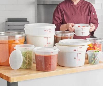 Choice  White Round Food Storage Containers (select size below)