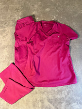 FIT Scrubs evrpur Women's Scrub Set Top Pants M burgandy