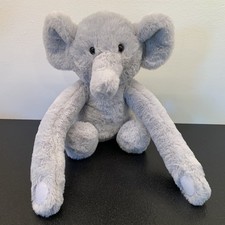 Hugging Elephant Plush 9  Stuffed Animal Gray Lovey Toy Soft Hugs By FAO Schwarz