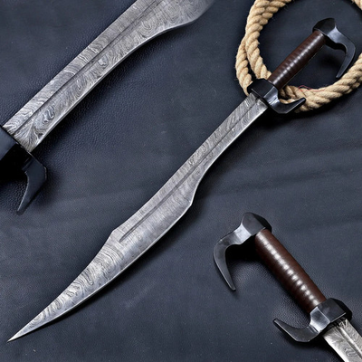 #ad #ad Damascus Steel Spartan Sword: King Leonidas 300 Movie Replica $176.00