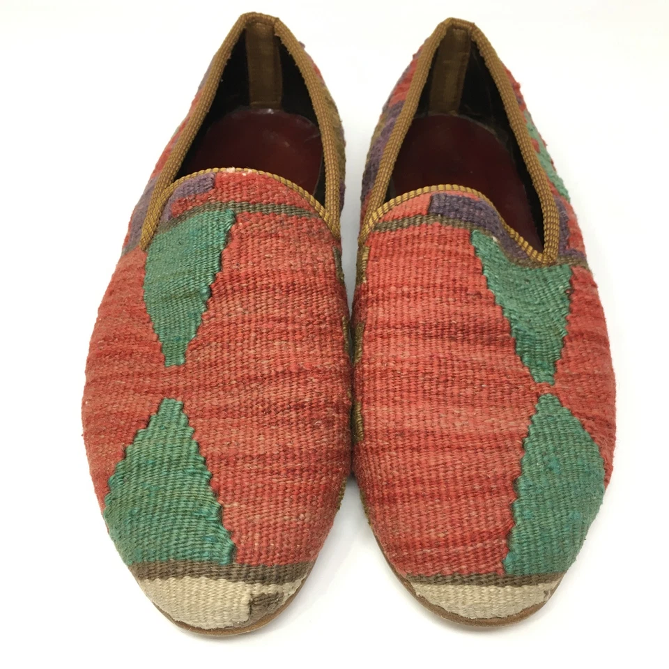 Artemis Design Co Kilim Mocasines Zapatos Para Hombre Talla 10.5-11 EE. UU. 44 UE Hecho a Mano Turquía Foto 4 de 4