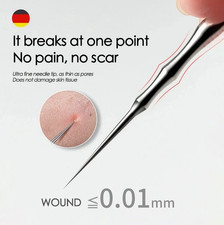 1pcs German Blackhead Removal Needle Stainless Steel Acne Tweezers Tool - NEW