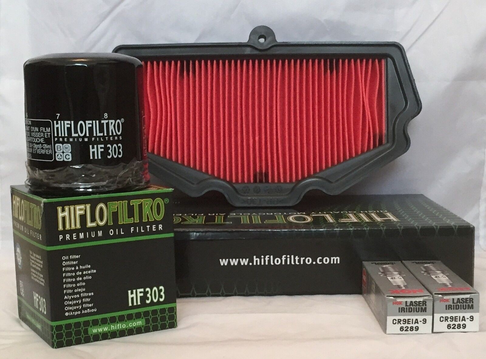 Service Kit For KAWASAKI NINJA 650 2017 to 2025 Filters and 2 x Spark Plugs