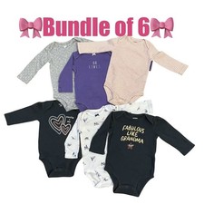 Lot of 6 Long Sleeve Carter's Bodysuit size 6 months 