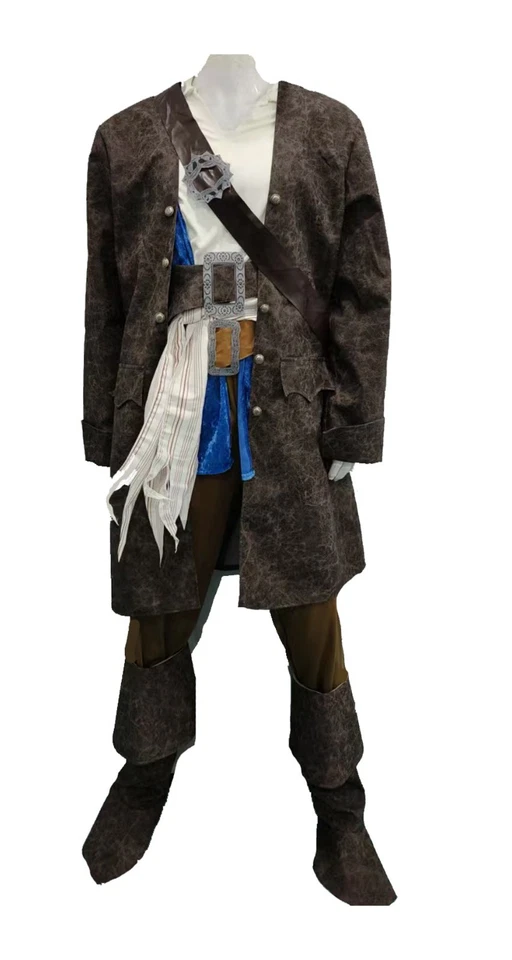 Mens Pirates Of The Caribbean Fancy Dress Deluxe Captain Jack Sparrow Costume - Image 3 of 3