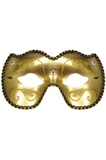 Mardi Gras Masquerade Eye Mask Gold 