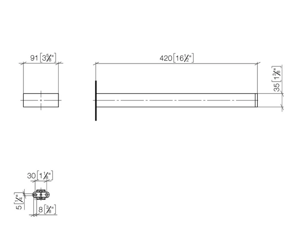 Toallero Dornbracht 83210780-00 Colección MEM Cromo Pulido Leer Descripción Foto 2 de 2
