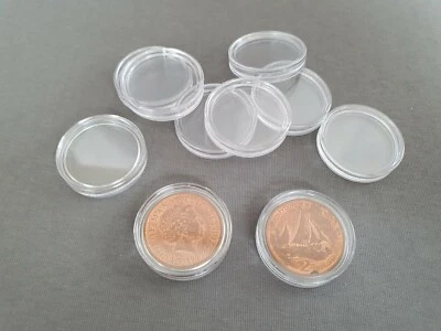 MANI-KO 10Pcs Coin Capsules 26mm Two Pence 2p Collection Coins / Isla of Man