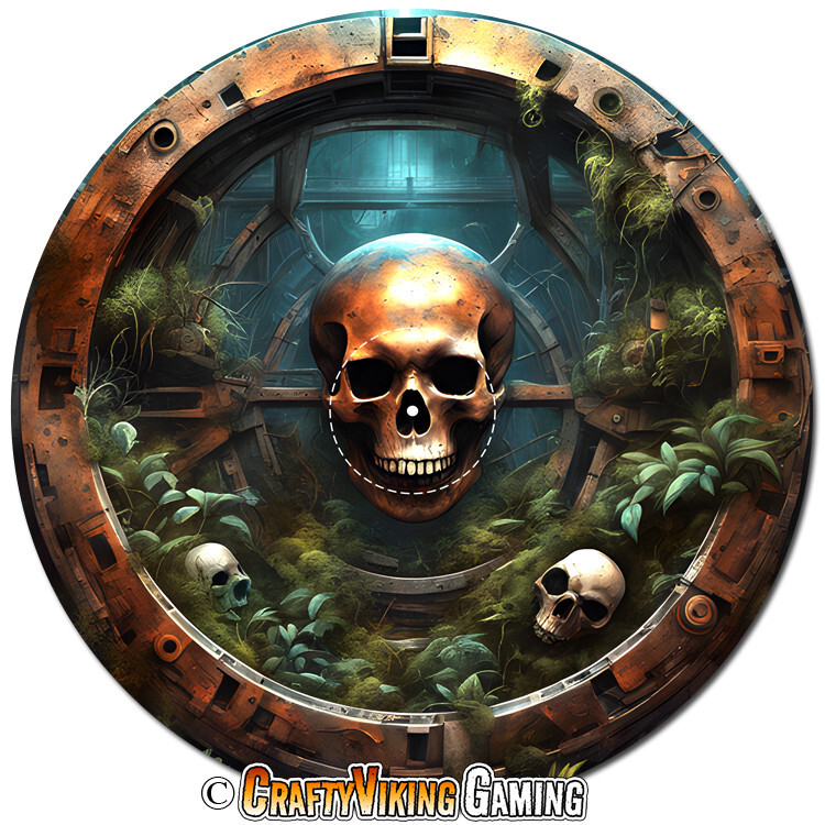 Rust Ruins 7.57in Warhammer 40K Age of Sigmar Neoprene Objective Markers-image