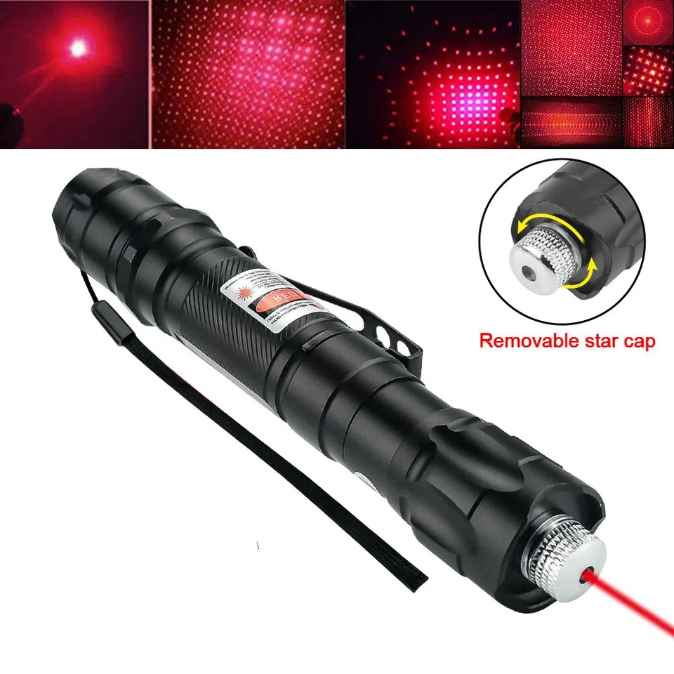 2PCS Red Laser Pointer Pen 650nm Rechargeable Lazer Beam+Batt+Charger - Image 2 of 4