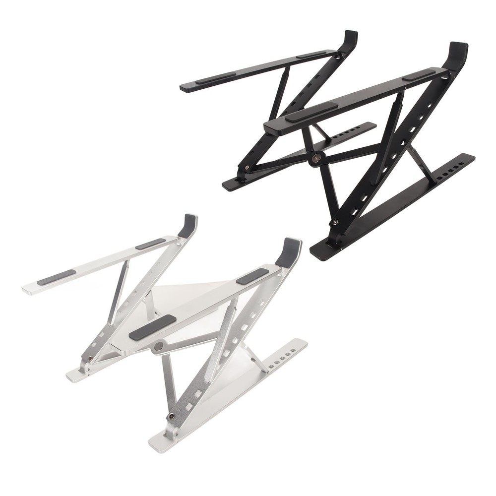 Adjustable Aluminum Laptop Stand for Desktop and PC Double Folding Riser Bracket