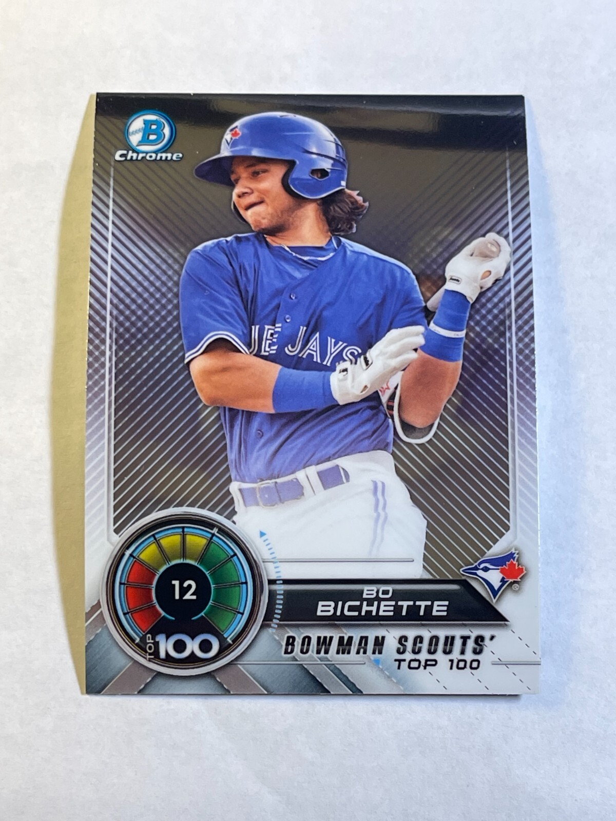 Bo Bichette 2018 Bowman Chrome Top 100 Prospect #BTP-12 Toronto Blue Jays
