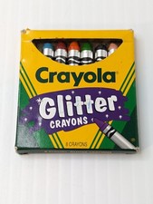 Crayola Vintage 1997 Glitter Crayons 8 Pack Assorted Colors Made in USA