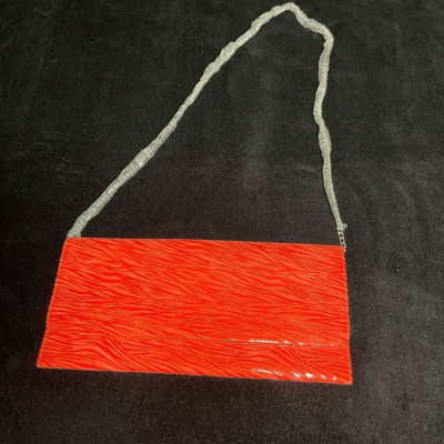 NWOT CARLOS FALCHI FATTO A MANO WOMENS RED SUEDE ZEBRA PRINT DESIGNER BAG