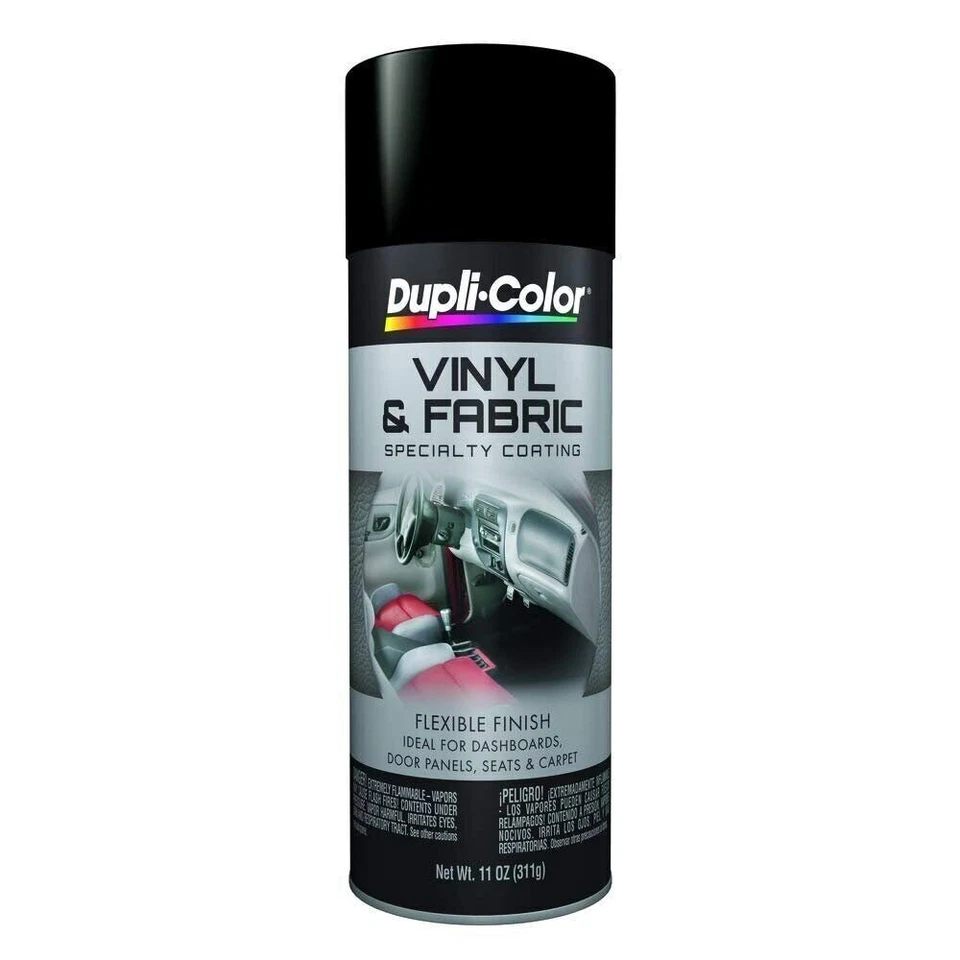Dupli-Color HVP106-6 PK Vinyl and Fabric Coating Spray Paint - Flat Black -...