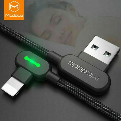 MCDODO LED 90 Grad Typ-C iphone Ladekabel Winkel USB-C Kabel abgewinkelt Nylon