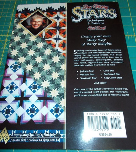 QUILT BOOK -SEW MANY STARS, TECHNIQUES & PATTERNS, AQS, 2000, FREE SHIPPING - Picture 5 of 5