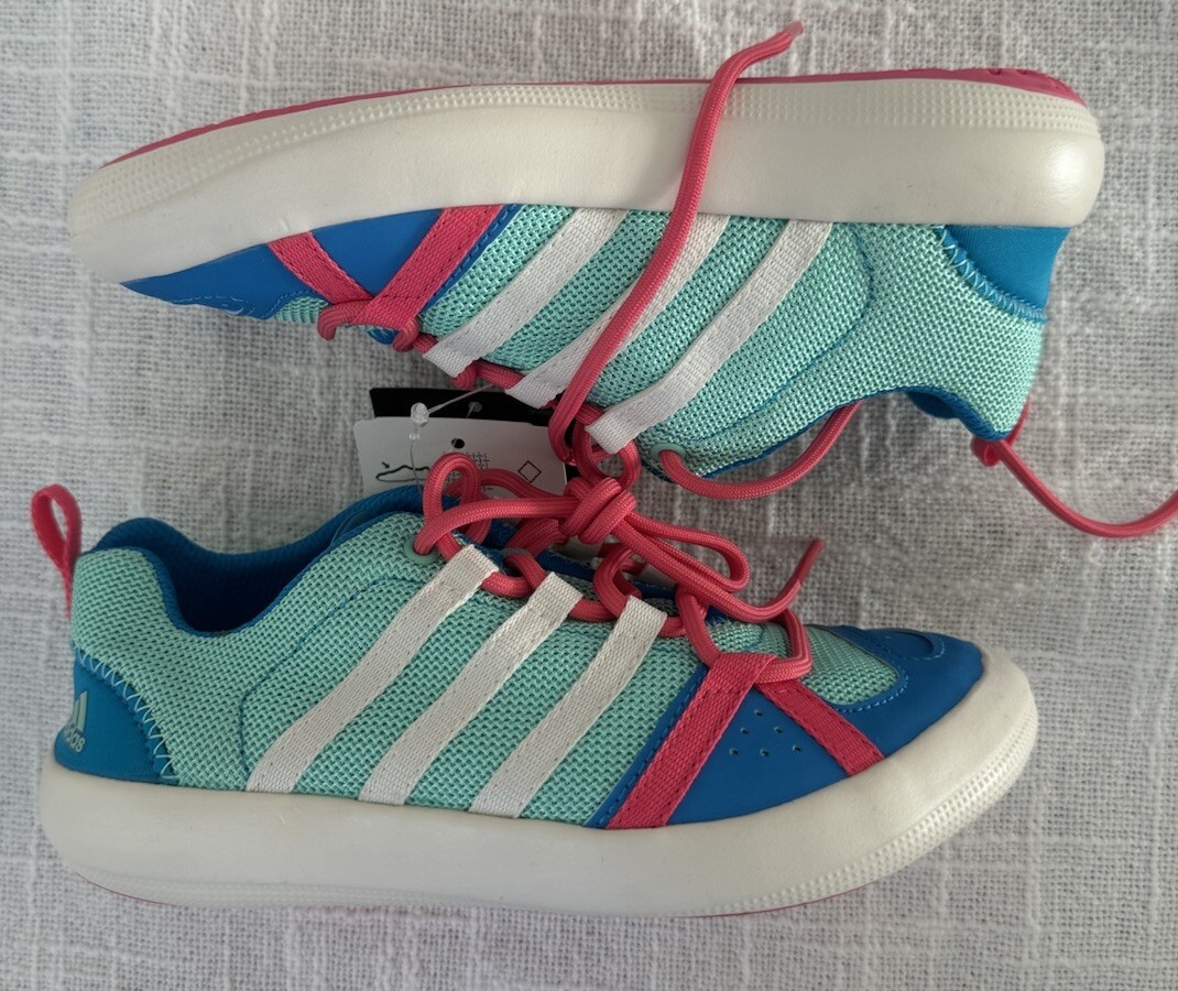 New Adidas Girls' Boat Lace I Water Shoes Size 1 image 2