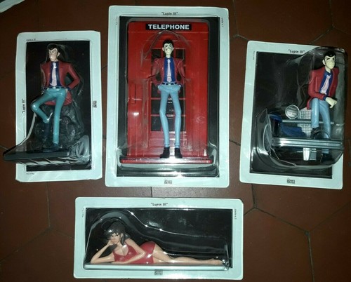 Lot De 5 Figurines Lupin III D'occasion - Lupin, Jigen, Goemon, Zenigata, Fujiko, En Provenance Du Japon
