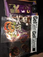 Lot of 4 Halloween Door/Window Decorations Door Panel 3 Packs of Window Clings