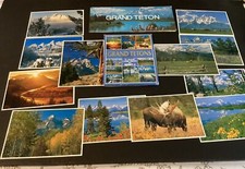 Vintage 1976 National Park Service Grand Tetons Tourist Brochure 1984 Post Cards