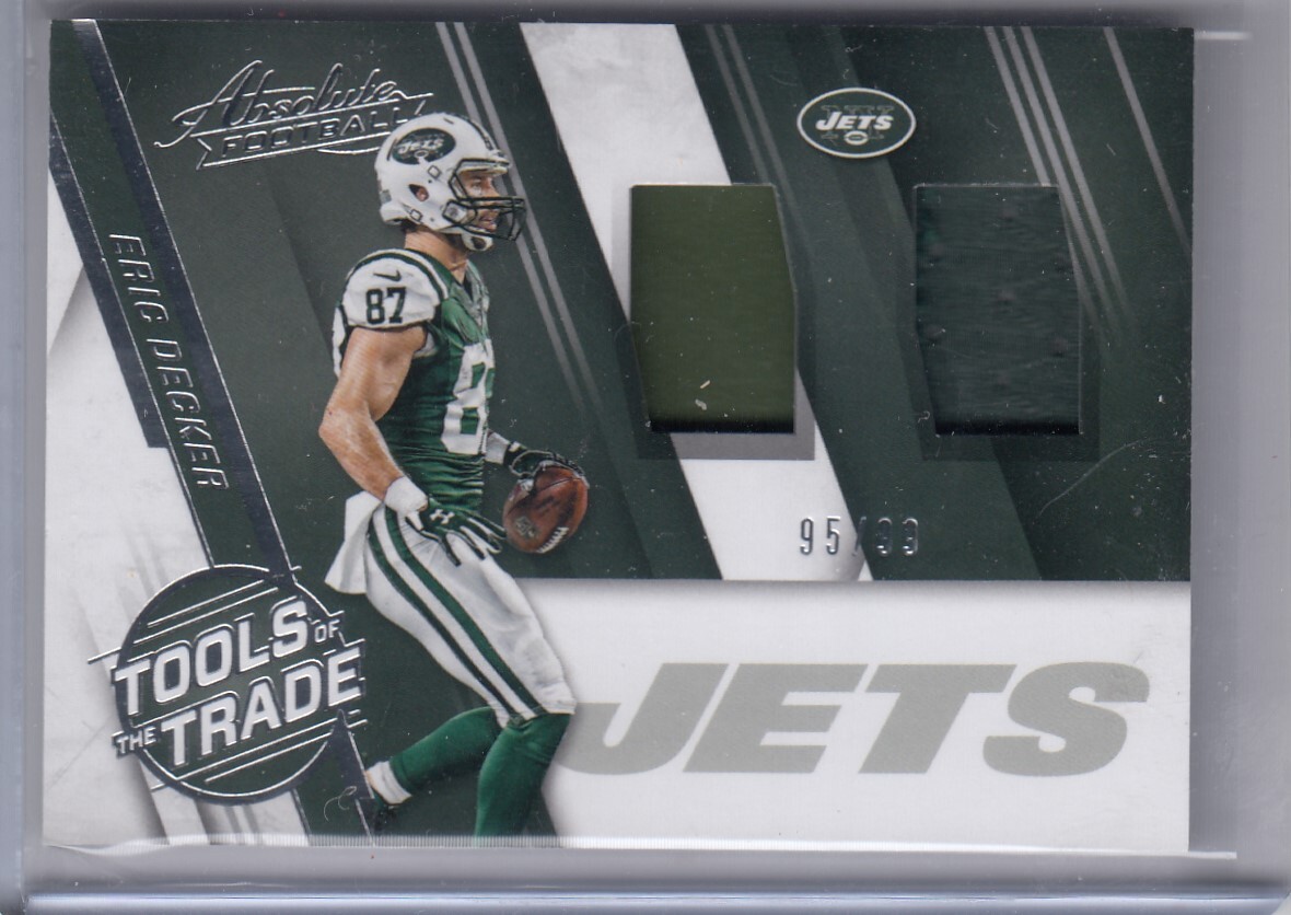 ERIC DECKER 2016 Absolute Tools of the Trade Dual Materials #8 95/99 Jets